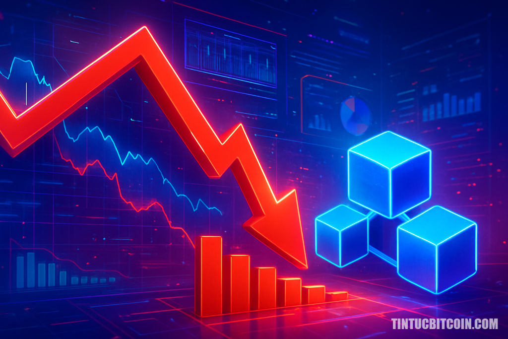 Chứng khoán Mỹ giảm kéo cổ phiếu blockchain lao dốc