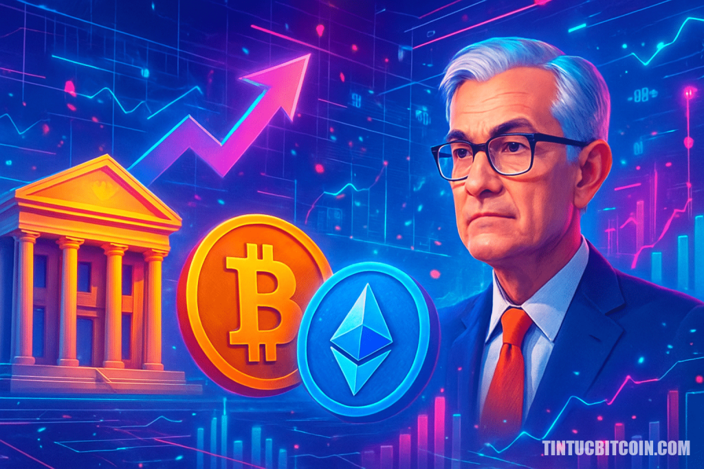Fed giữ nguyên lãi suất, Bitcoin và Ethereum đi ngang chờ Powell phát biểu