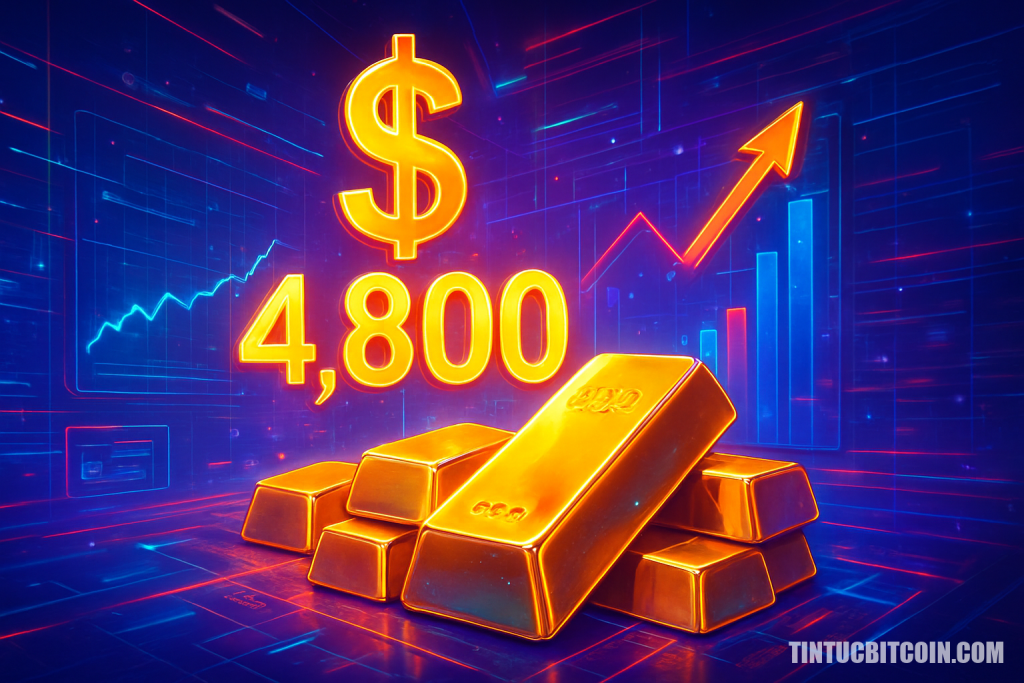 Giá vàng giao ngay vượt 4.800 USD, lập kỷ lục lịch sử缩略图 Giá vàng giao ngay vượt 4.800 USD, lập kỷ lục lịch sử