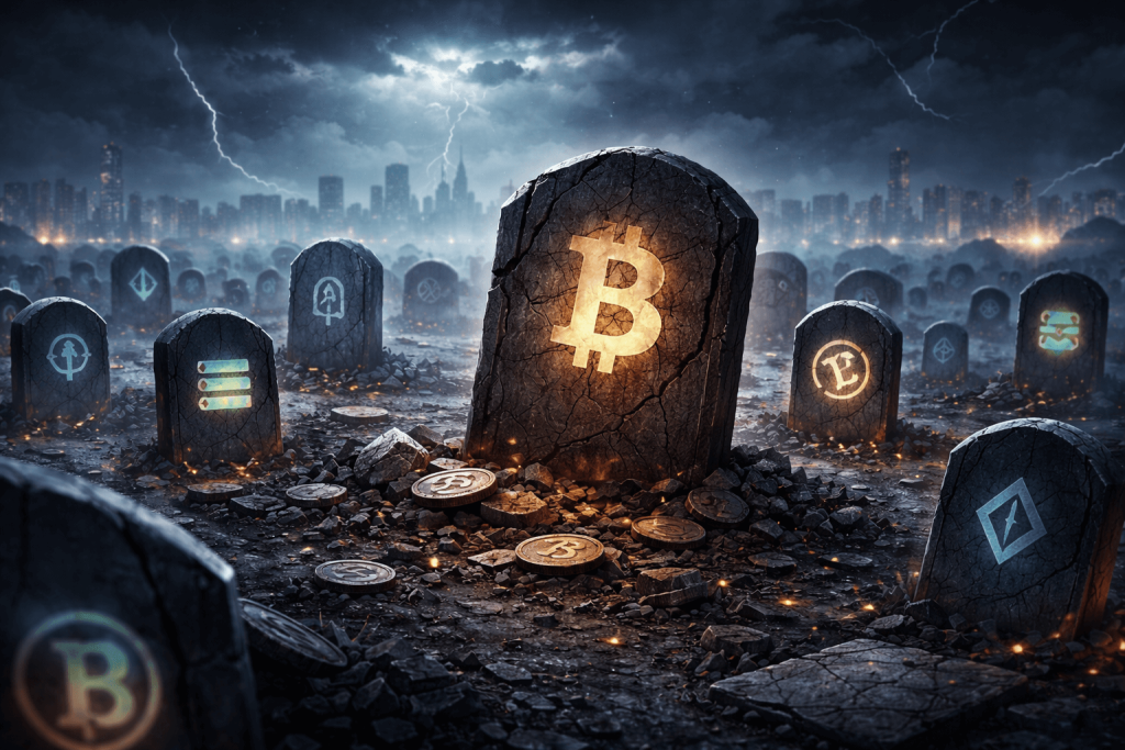 Hơn một nửa dự án crypto đã biến mất, 2025 là năm “đại tuyệt chủng”