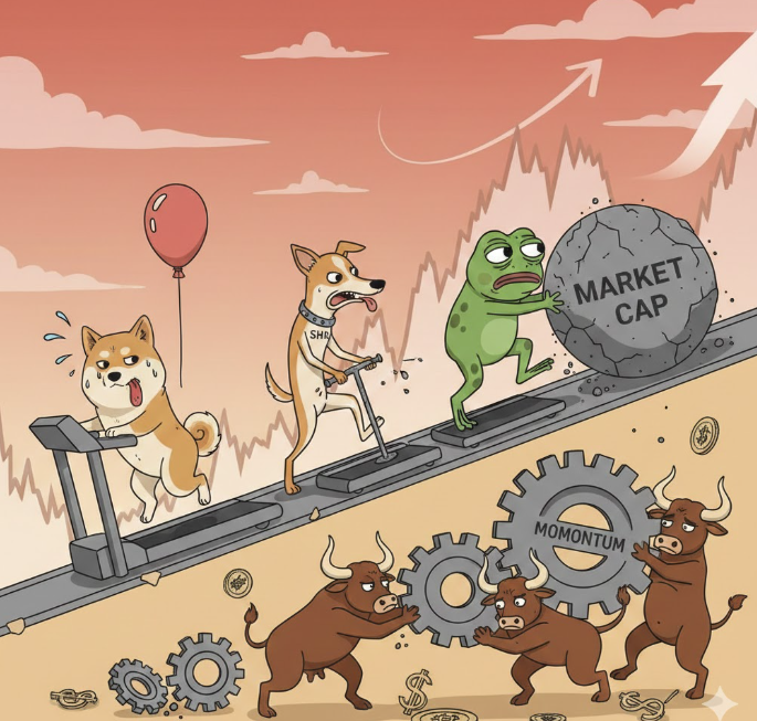 DOGE, SHIB và PEPE hụt hơi: phe bò loay hoay tìm lại động lực tăng giá