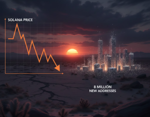 Giá Solana đối mặt nguy cơ điều chỉnh mạnh dù ghi nhận hơn 8 triệu địa chỉ mới