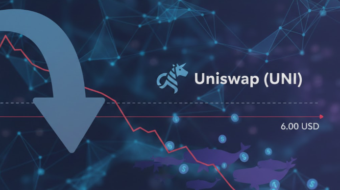 Uniswap (UNI) hụt hơi dưới mốc 6 USD, dù “cá voi” vẫn âm thầm gom hàng
