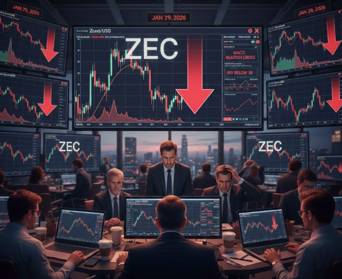 Zcash chịu áp lực giảm giá khi tín hiệu kỹ thuật xấu đi và tâm lý suy yếu