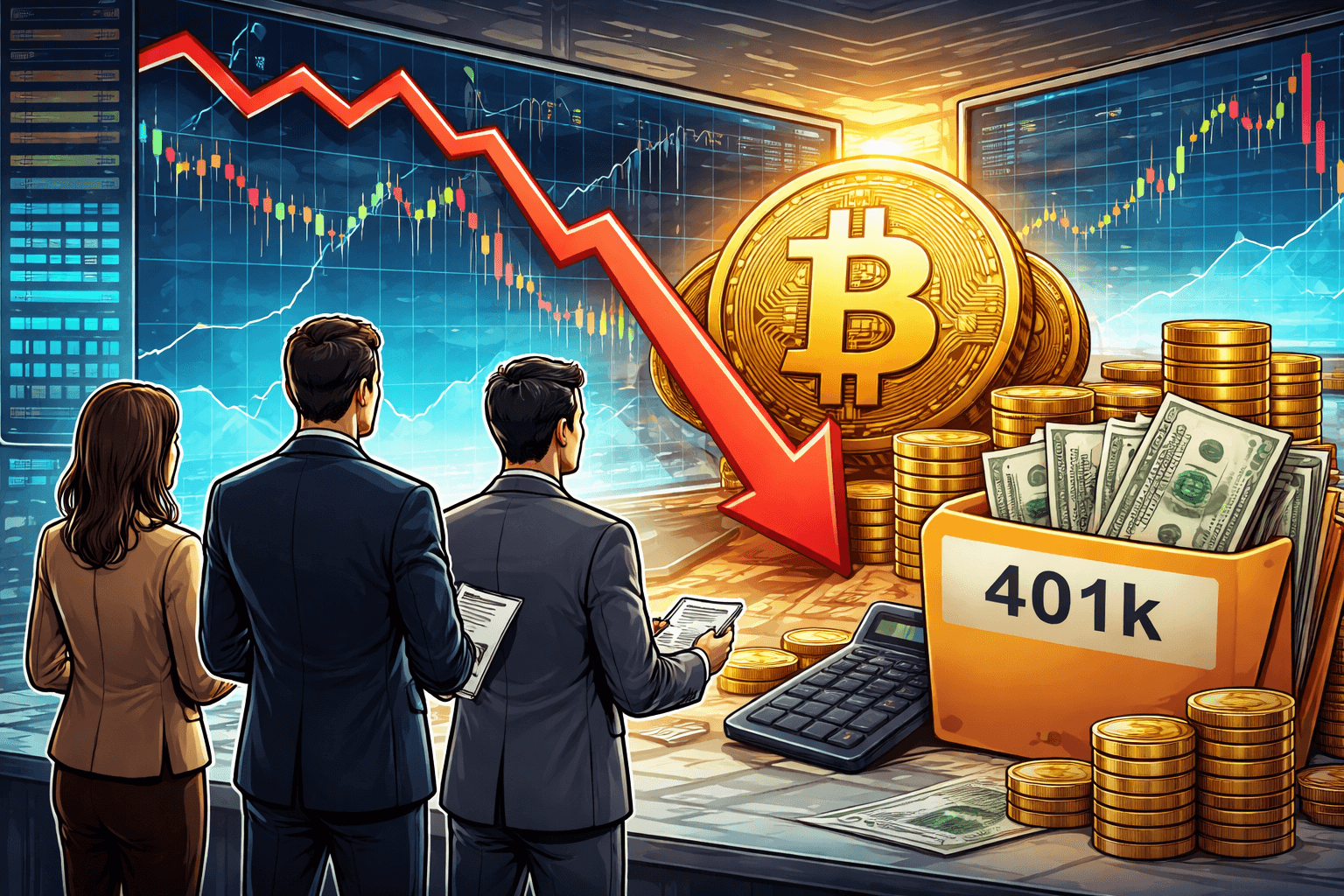Đợt sụp đổ của Bitcoin khiến kế hoạch đưa crypto vào 401(k) đứng trước rủi ro