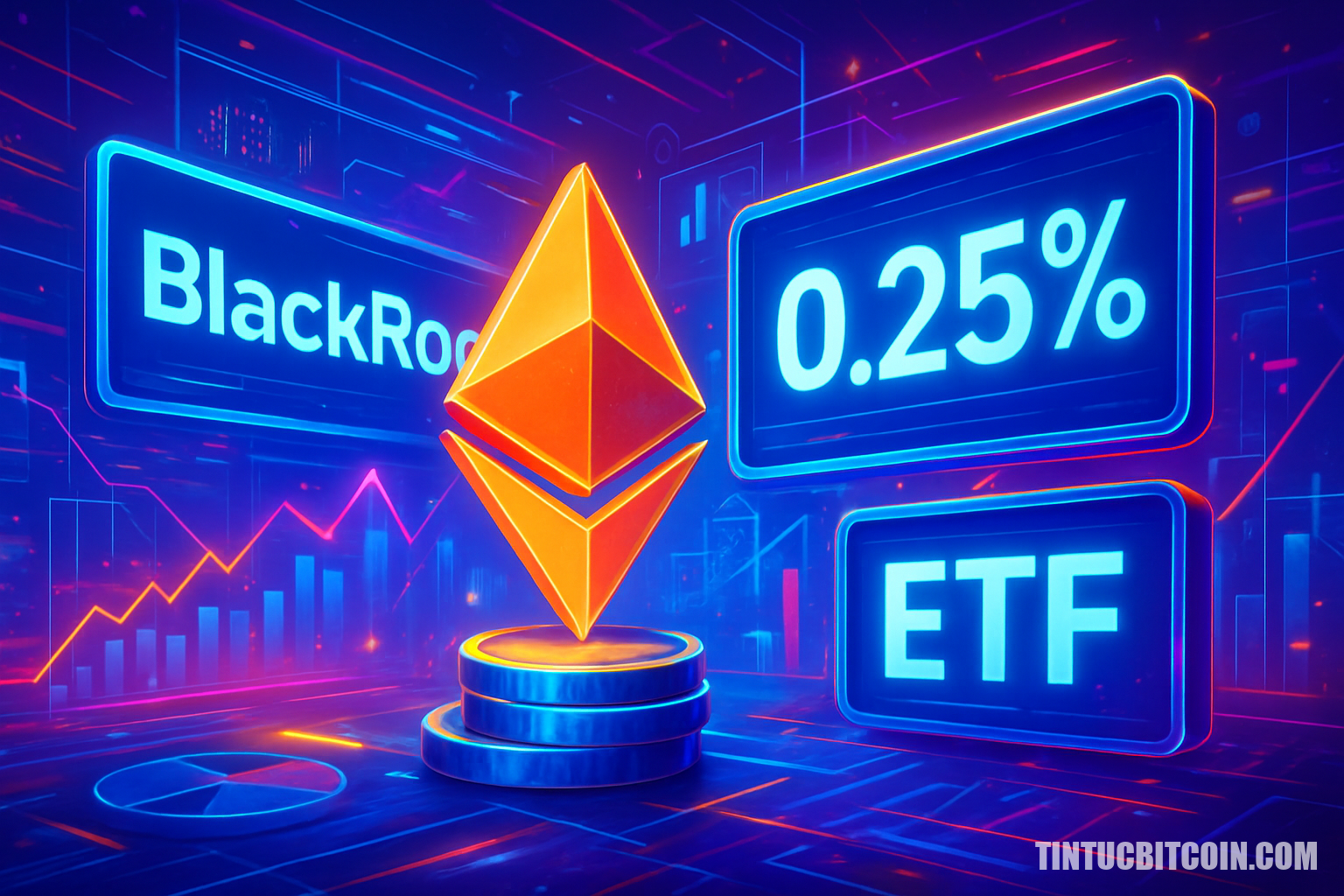 BlackRock ấn định phí 0,25% cho ETF Ethereum staking