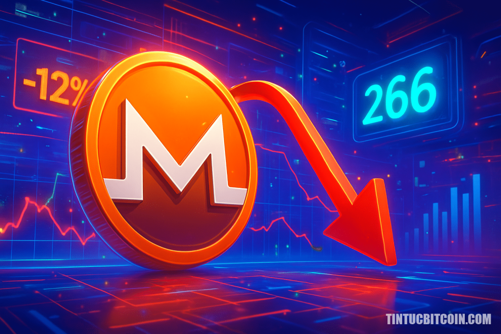 Monero giảm 12% trong 1 ngày, XMR hướng về 266 USD?