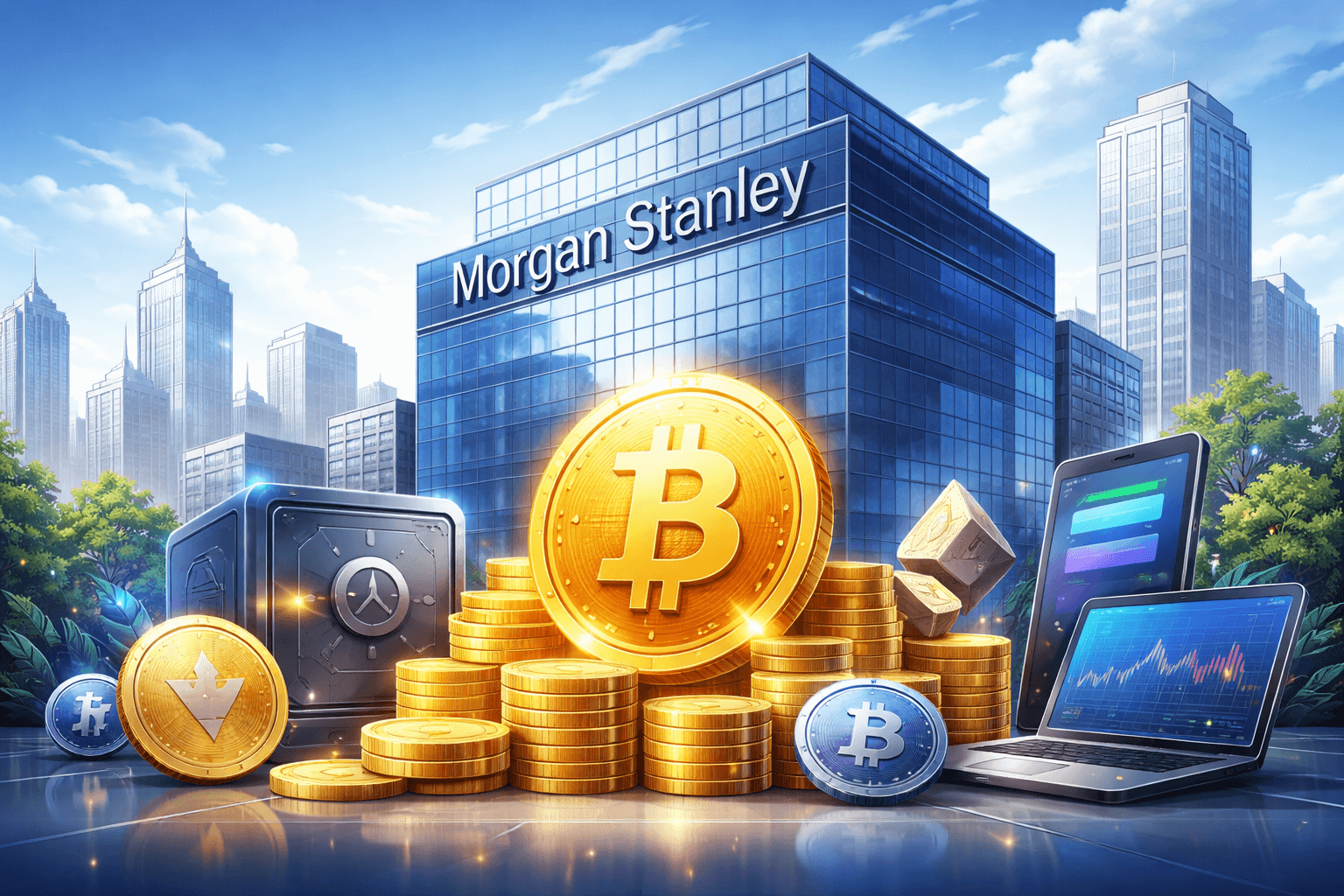 Morgan Stanley tiếp tục đẩy mạnh chiến lược crypto