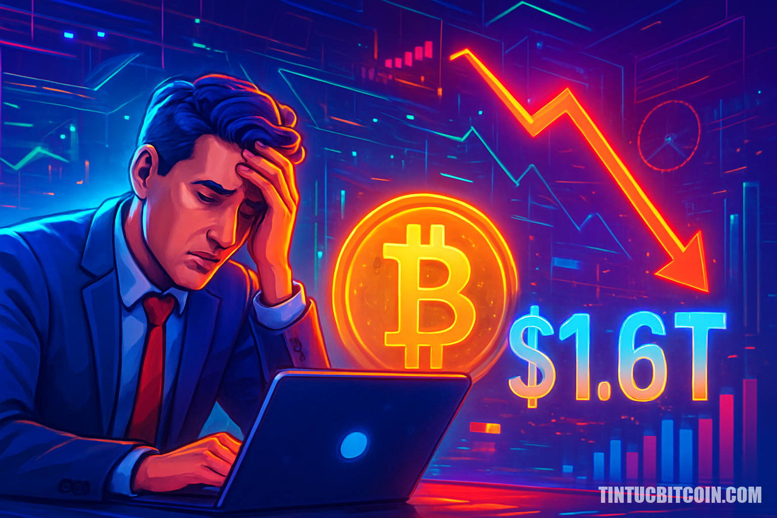 Nhà đầu tư bị thanh lý 1,6 tỷ USD trên thị trường crypto