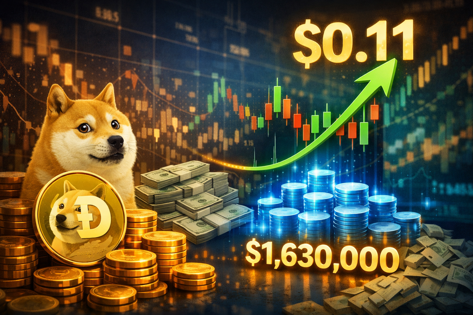 Liệu Dogecoin có thể đạt mức 0,11 đô la khi cụm thanh khoản trị giá 1,63 triệu USD hình thành?