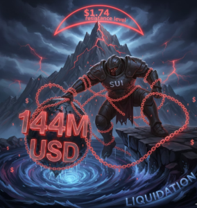 144 triệu USD vị thế short có nguy cơ thanh lý khi giá SUI gần mức kháng cự 1,74 USD