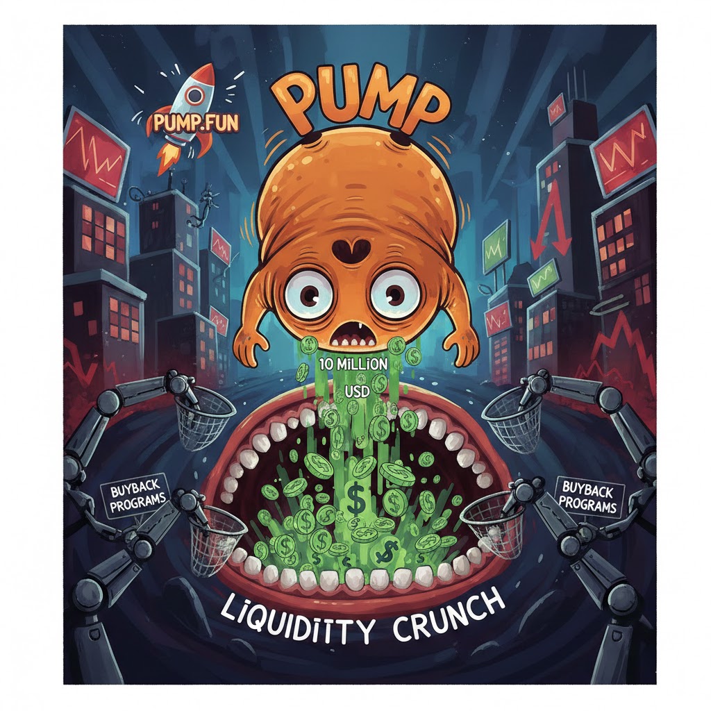 Pump.fun bán tháo 10 triệu đô la PUMP khi các chương trình mua lại không ngăn được sự giảm giá缩略图 Pump.fun bán tháo 10 triệu đô la PUMP khi các chương trình mua lại không ngăn được sự giảm giá