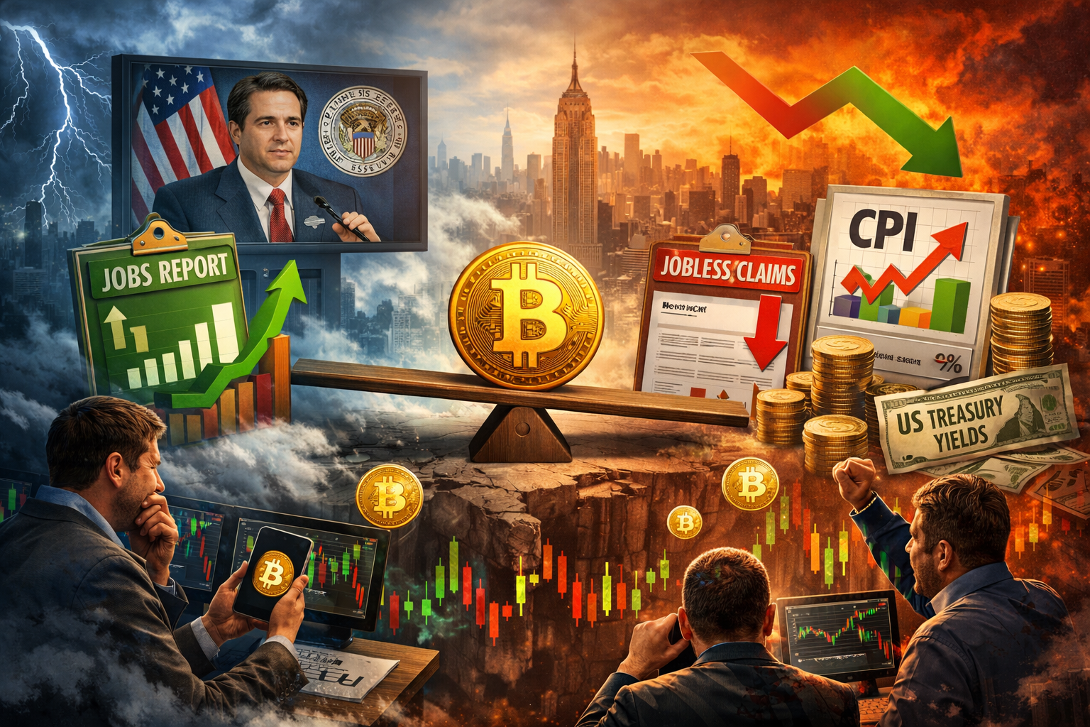 4 sự kiện kinh tế Mỹ có thể tác động đến Bitcoin trong tuần này khi thị trường theo dõi Fed