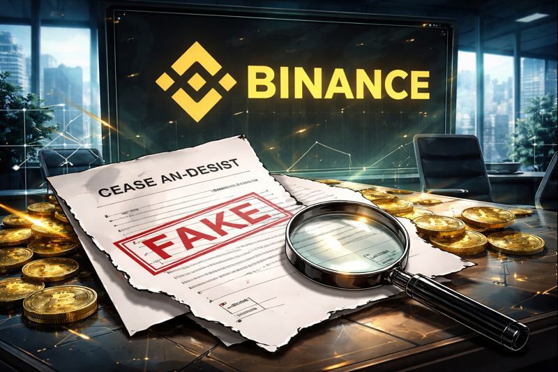 Binance bác bỏ thư pháp lý giả mạo giữa tin đồn mất khả năng thanh toán