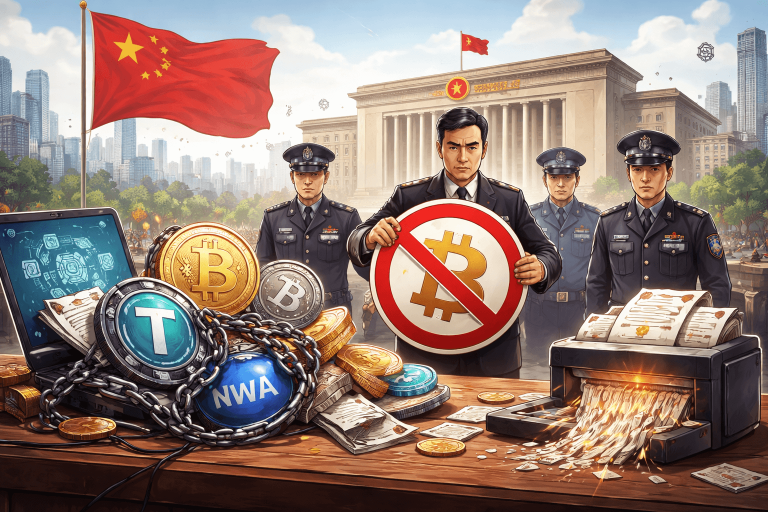 Trung Quốc tái khẳng định cấm crypto, siết chặt token hóa tài sản và stablecoin